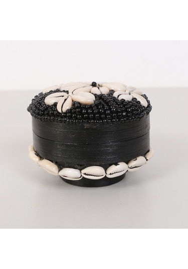 Bali Boncuklu Kapaklı Kutu 11 X 9 Cm