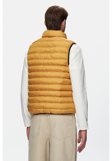 Blume Sarı Fermuarlı Ve Cepli Polyester Standard Fit Erkek Yelek - Sarı