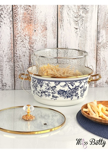 Blue Life Emaye Kızartma Tenceresi 22 Cm