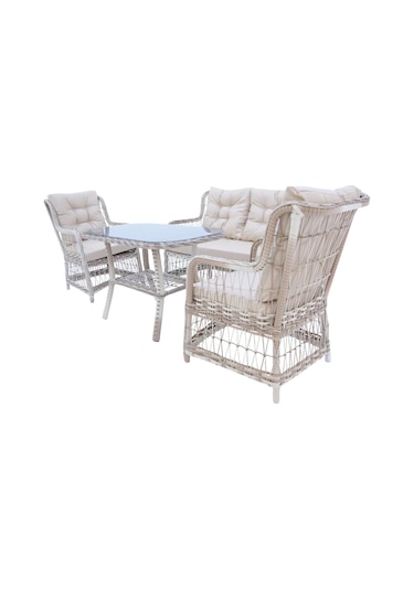 Lavida Bahçe Oturma Takımı Rattan 2+1+1 Ve Sehpa
