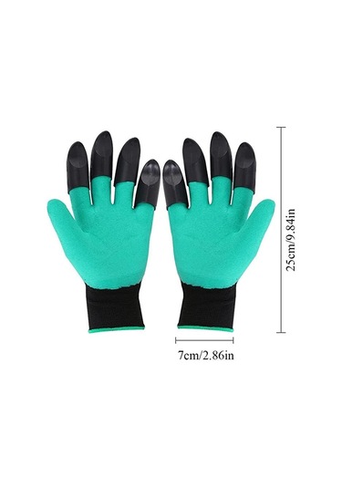 Erkekler Ve Kadınlar İçin Kazma Ve Dikim Amaçlı 2 Çift Su Geçirmez Pençeli Bahçe Eldiveni