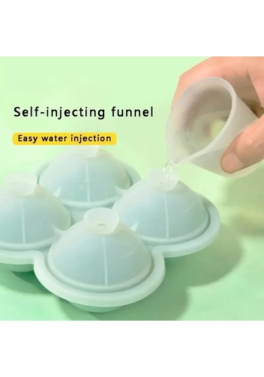 1 Adet Büyük Silikon Buz Küpü Tepsileri - Kolay Serbest Bırakma, Yeşil