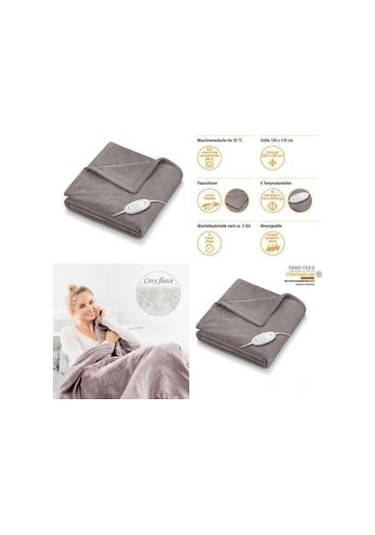 Beurer Hd 75 Cosy Elektrikli Battaniye Çift Kişilik 180 x 130 CM Kahverengi
