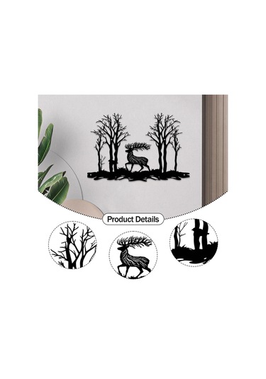 Suntek Geyik Asılı Tabela Sergileme Sanat Eseri Çiftlik Evi Orta