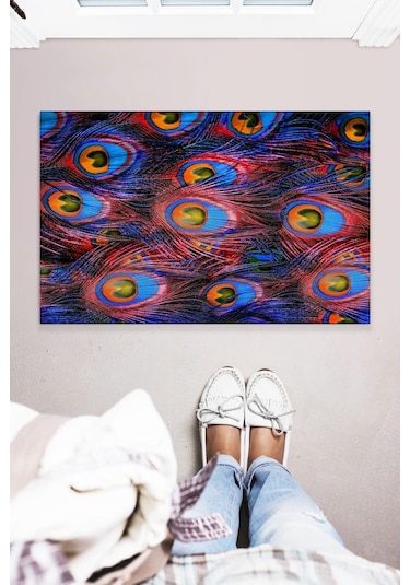 Tavuskuşu İç Ve Dış Mekan Çok Amaçlı Dekoratif Kapı Önü Paspası 45x70