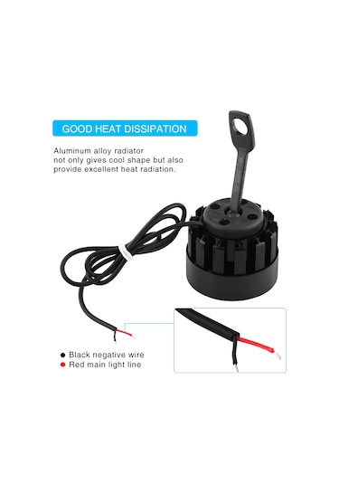 Yaozixa Motorcycle Led Feneri 24w 4 Ledli Beyaz Işık Saçan Dayanıklı Universal Fonksiyonel Spot 2 Adet