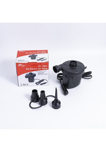 Samdoo 50w Arabalı Hava Pompa, Hızlı Şişirme-çıkartma, 280l/dakika, Abs Malzeme, 3 Uç Adapte, Kamp Havlu-yüzme Havuzu İçin