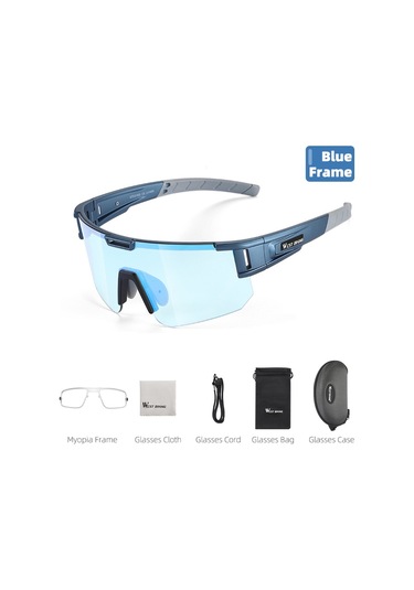 West Bıkıng Yp0703163 Dış Mekan Bisiklet Gözlükleri Uv400 Fotokromik Güneş Gözlüğü - Mavi