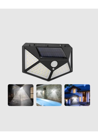 Solar Güçlü 100 Led Bahçe Lambası Enerji Tasarruflu, Suya Dayan