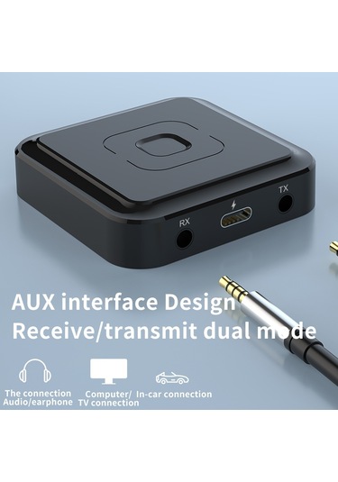 Cbtx Bt-22 Bluetooth 5.1 Ses Alıcı Verici Mikrofon İle 3.5mm Aux Rca Jack Kablosuz Stereo Adaptör Araba