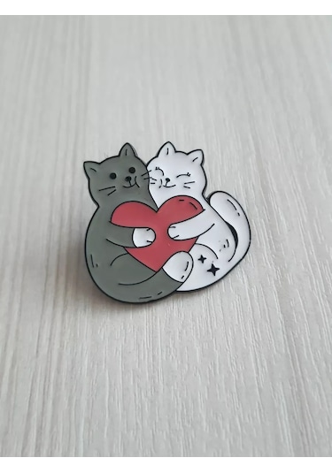 Proshik Kalpli Yavru Kedi Broş Rozhe 242627787 Beyaz