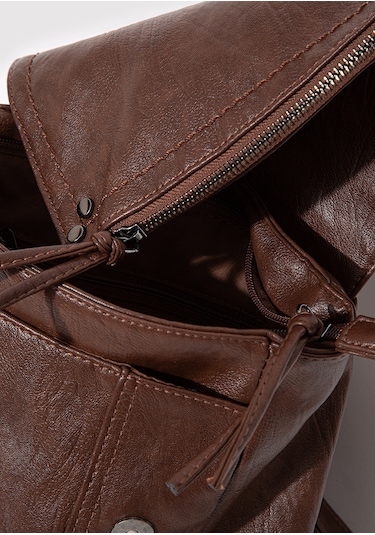 Mavi - Kahverengi Sırt Çantası 1912152-25818 Kahverengi