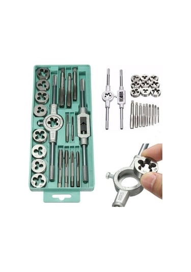 Kılavuz Pafta Takımı Metrik Seti 20 Parça Diş Ve Yiv Açma Kılavuz Seti Pafta Seti Klavuz Seti