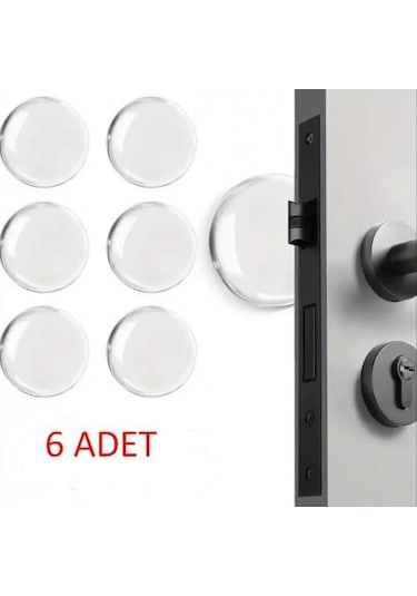 Büro Ev Ofis Dekoru İçin 6parça Şeffaf Oval Silikon Mobilya Kapı Darbe Pedi Renkli