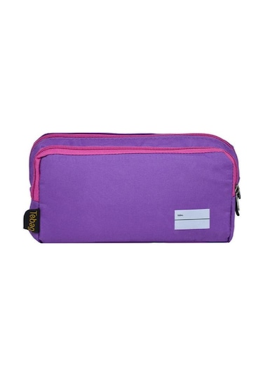 Tebag İki Gözlü Mor Kalem Çantası Mor
