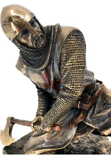 Baltalı Tapınak Şövalyesi Heykel Biblo Dekor