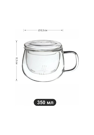 Get&joy Darli İçin Cam Kapaklı Demlik, 350 Ml 219061655 Beyaz