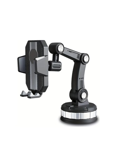 Primepickings Siyah Retraktıl Ve Ayarlanabilir Araç Için Mobil Telefon Tutucu Çok Fonksiyonlu Navigasyon Emme Kupası Tipi Kamyon Braketi