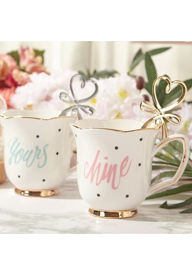 Lovyco Parlak Gold Kalp Çay Kaşığı