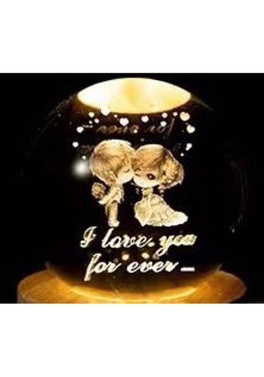 Eşe Sevgiliye Güzel Romantik Hediye Öpüşen Sevgili Ahşap Altlıklı