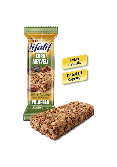 Eti Lifalif Kuru Meyveli Yulaf Bar 12 x 35 G