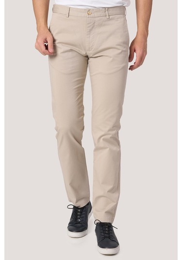 White Stone 2025-k P1046 Zaha Gabardın Keten Pantolon Bej Bej