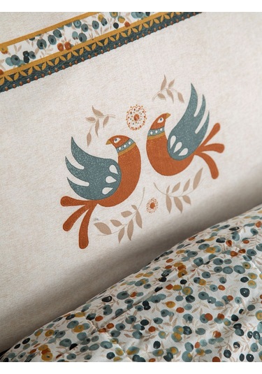 Bedline Wellsoft Kapitone Yatak Örtüsü Seti Çift Kişilik Wing Yeşil Yeşil