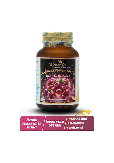 Kiper'in Cranberry D-Mannoz C Vitamini 1400 MG 60 Kapsül