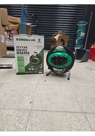 Euromaag Makaralı Seyyar Kablo 50 Metre 3x2.5 Kutulu 50 M