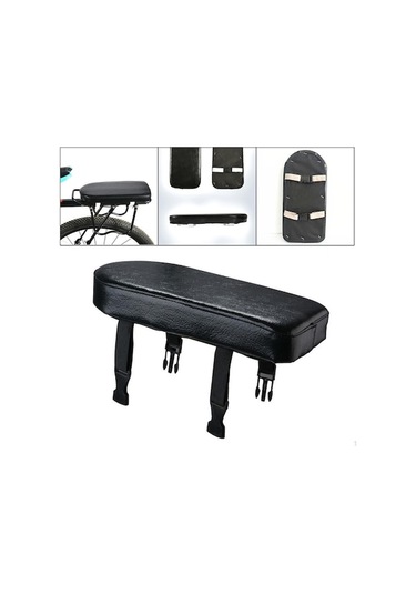 Novahub Bisiklet Arka Koltuk Pu Deri Kılıf Rahat Yumuşak Eyer Nefes Alabilir Ped Yastık Geri Siyah Siyah