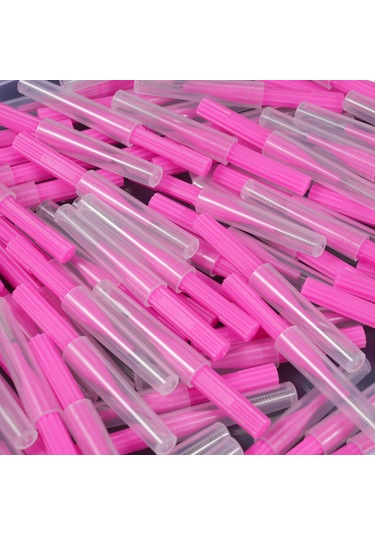 Vkemall 100 Adet Diş Arası Fırçası Seti - Hassas Temizlik, Taşınabilir Saklama Kutusu İle Pembe Not: Başlık 112 Karakter Sınırına Uygundur