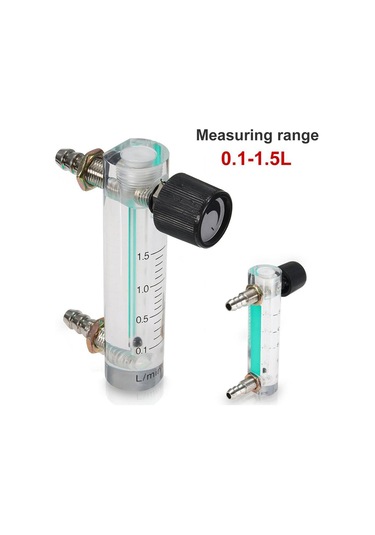 0-1.5lpm 1.5l Oksijen Hava Gaz Debimetre Ölçer Kontrol Vanası İle Ölçme Aracı
