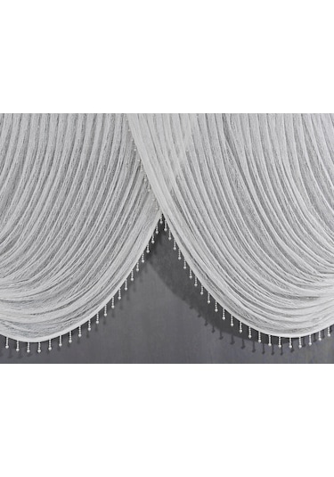 Salon Perdesi Kruvaze Tül Perde Dökümlü Gösterişli Tül Perde (382507529)