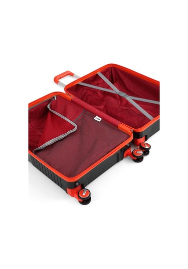 Ççs 5239 Polipropilen Büyük Boy Valiz Siyah-turuncu