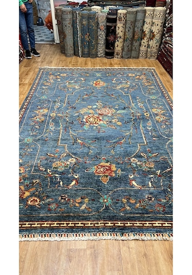 El Dokuma Afghan Halısı Mor