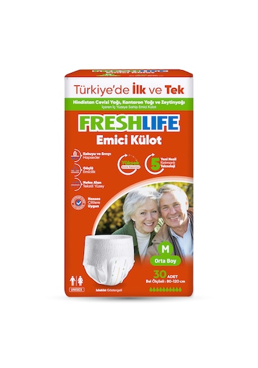 Freshlife Emici Külot Hasta Bezi M 30'lu