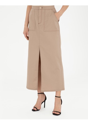 Pierre Cardin Kadın Bej Etek Dokuma 50284030-vr011 Bej