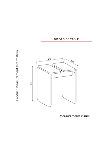 Dekorister Gieza Yan Sehpa Siyah-atlantikçam