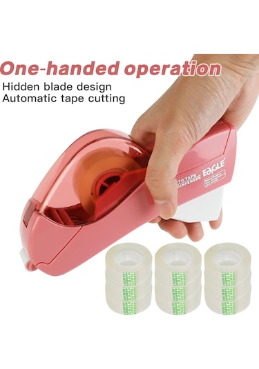 Otomatik Bant Dağıtıcı Kesici Çekme Rulo Bant Ile Taşınabilir Kırtasiye El Bant Mavi