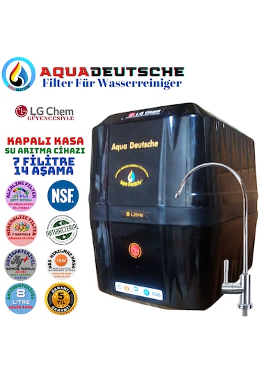 Elegance Siyah 7 Filitre 14 Aşama 8 Litre Alkali Mineral Ve Jakob