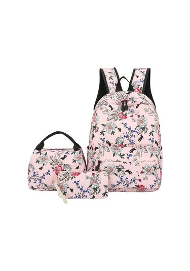 Moda Trendi Yeni 3 Seti Sırt Çantaları Yüksek Kaliteli Kızlar Sevimli Pembe Yumuşak Tuval Öğrenci O CAMEL