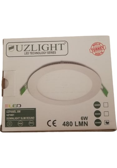 Uzlight 6w Led Spot Beyaz Işık 6500k Sıva Altı 5 Li Paket Delik Ç