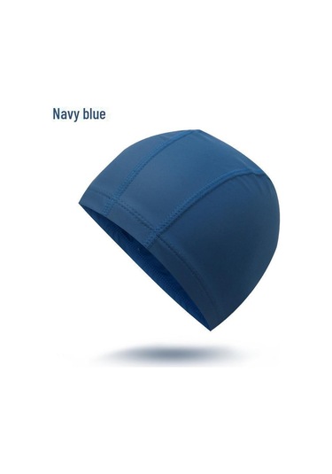 Uzun Saçlar İçin Kulak Korumalı Unisex Su Geçirmez Pu Yüzme Bonesi Lacivert