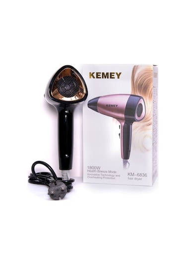 Joyhub Kemey Km 6836 Saç Kurutma Makinesi - 1800 Watt Çift Güçlü Saç Kurutma Makinesi - Havalı Ve Benzersiz Şekil 623u4ı