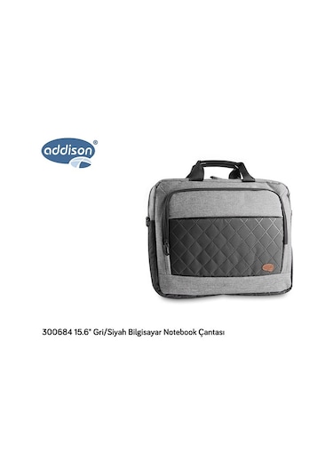 Addison 300684 15.6 Gri/Siyah Bilgisayar Notebook Çantası