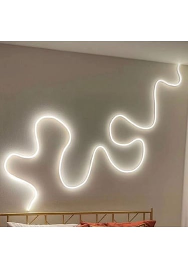 Neon Esnek Şerit Led Tak Çalıştır Kumandalı - Beyaz 5 Metre