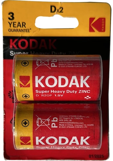 Kodak Super Heavy Duty D Boy R20 Pil 2li Paket