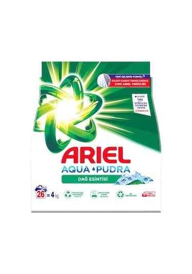 Ariel Dağ Esintisi Aquapudra Toz Çamaşır Deterjanı 4 KG