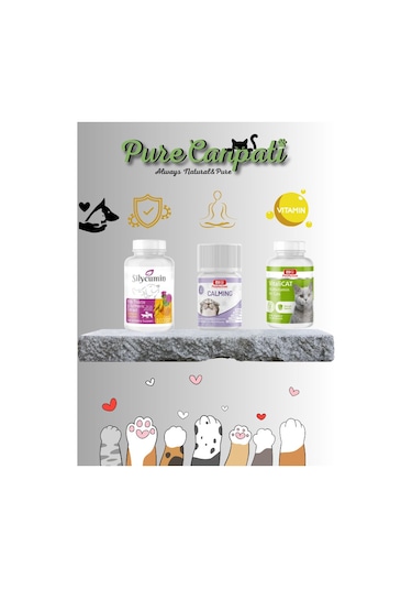 Purecanpati Kedi Destek Vitamin Seti Calming Vitalicat Silycumin