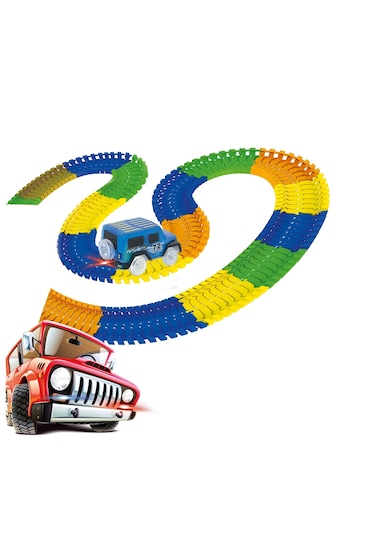 Magic Trucks 168 Parça Raylı Pist - Raylı Araç Oyuncak - Tren Set